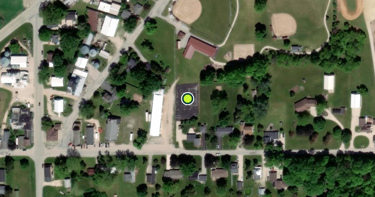 Satellite view of Town of Brussels Pickleball Courts