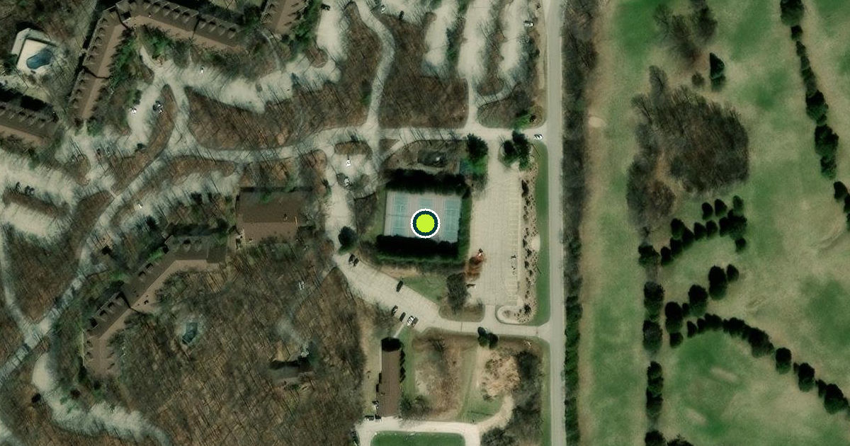 Satellite view of Town of Egg Harbor Pickleball Courts