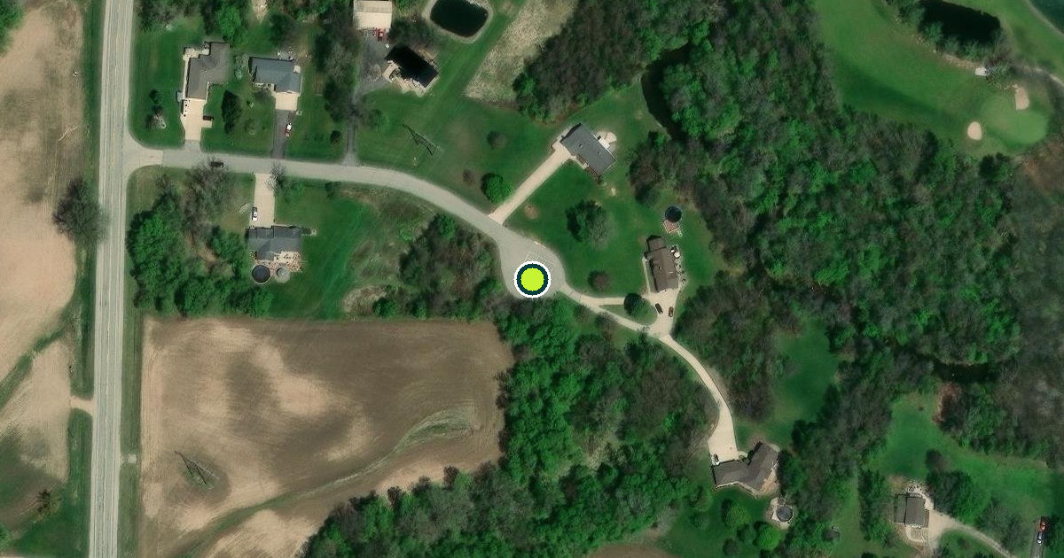 Satellite view of Town of Freedom Pickleball Courts