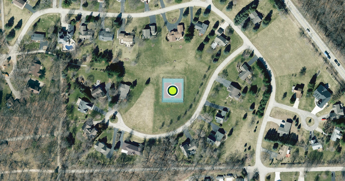 Satellite view of Town of La Grange Pickleball Courts