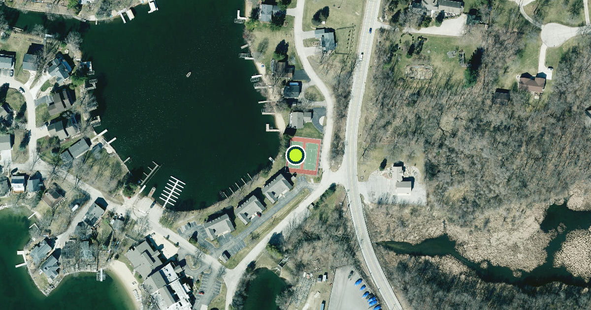 Satellite view of Town of La Grange Pickleball Courts
