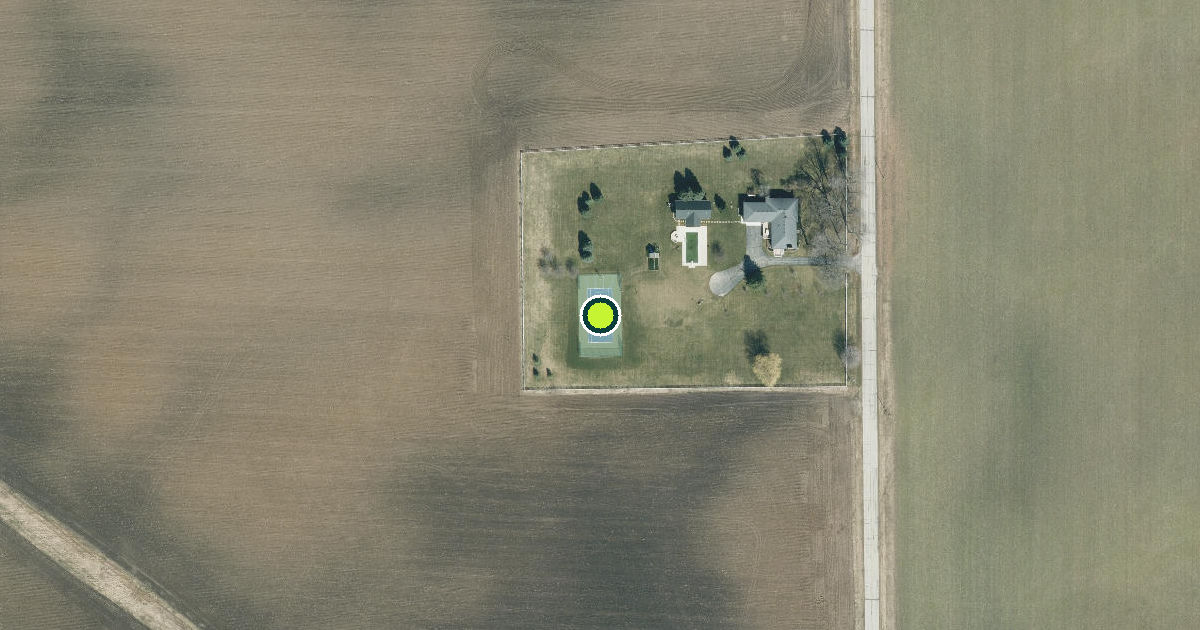 Satellite view of Town of Linn Pickleball Courts