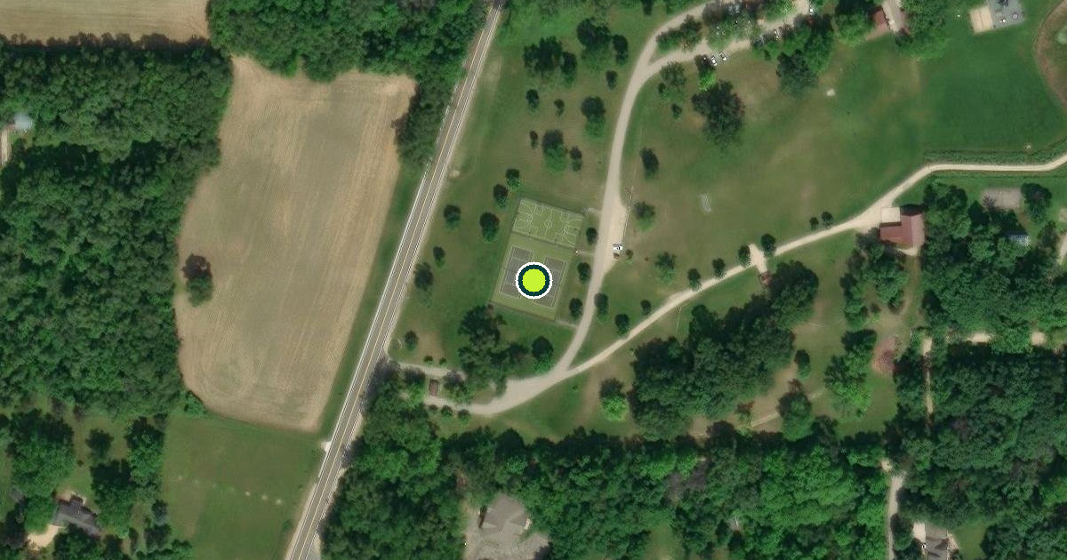 Satellite view of Town of Oakland Pickleball Courts