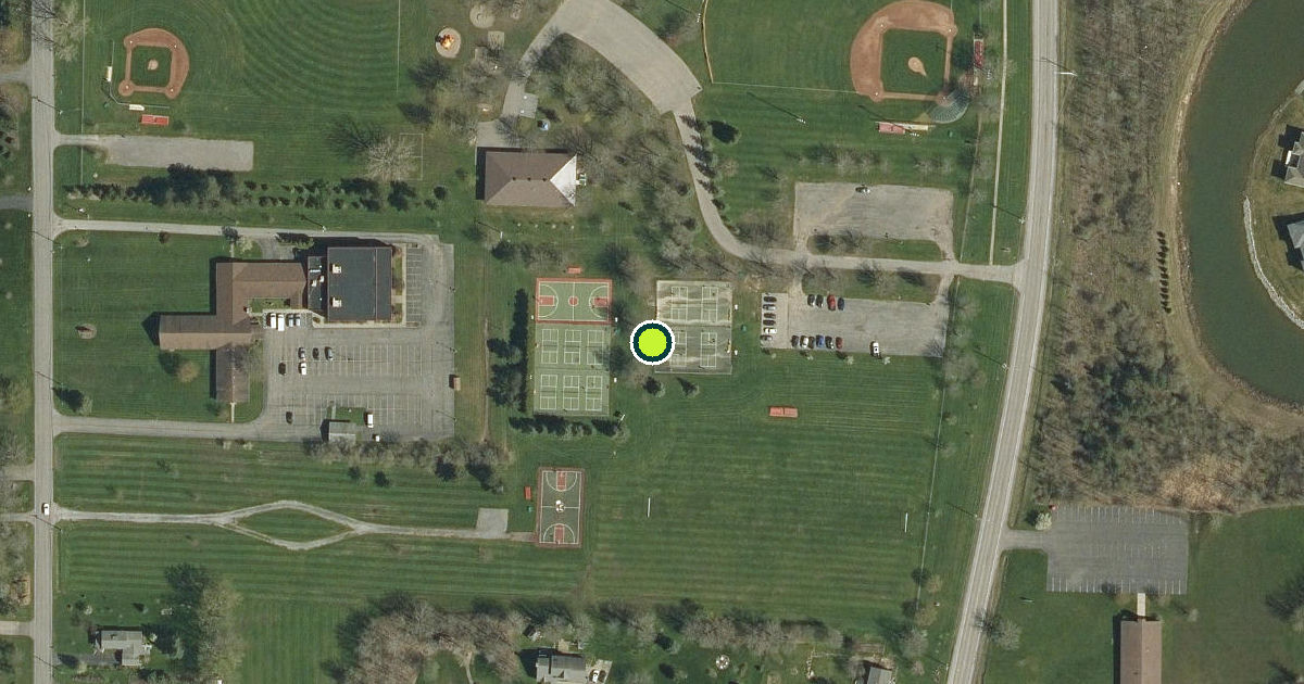 Satellite view of Town Place Park Pickleball Courts