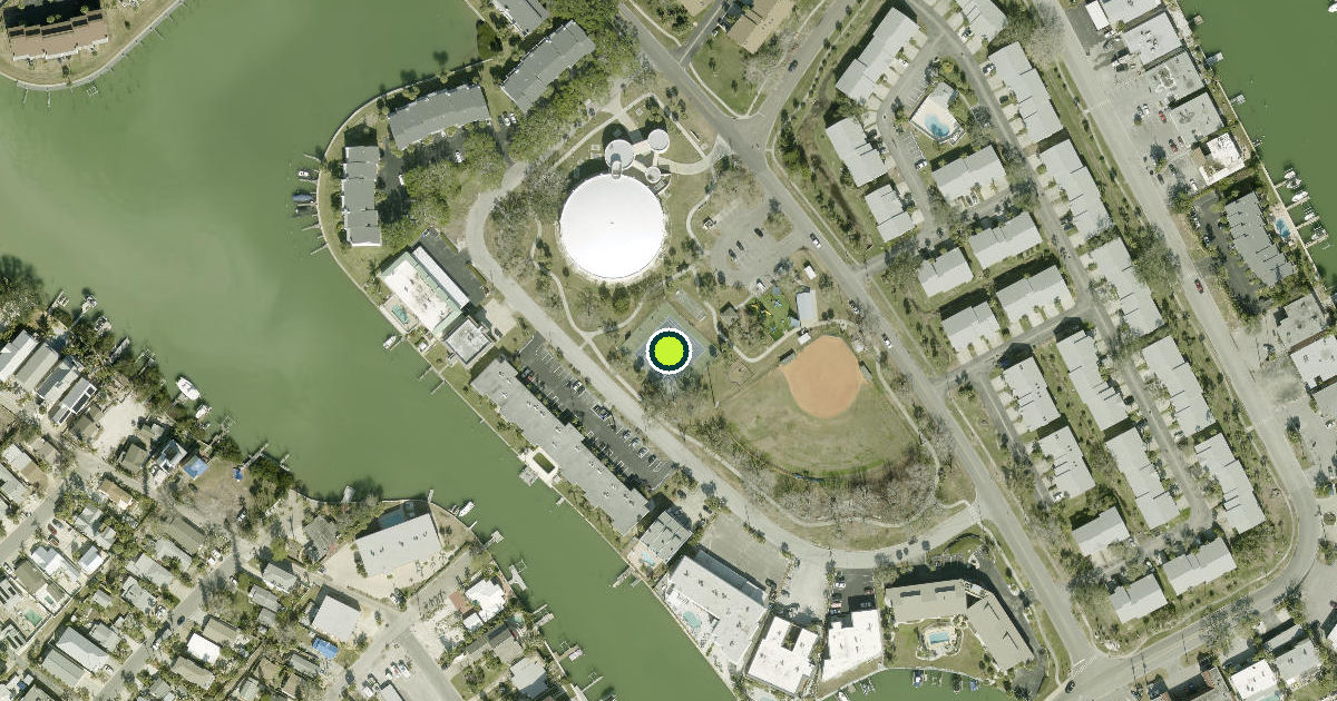 Satellite view of Treasure Island Pickleball Courts