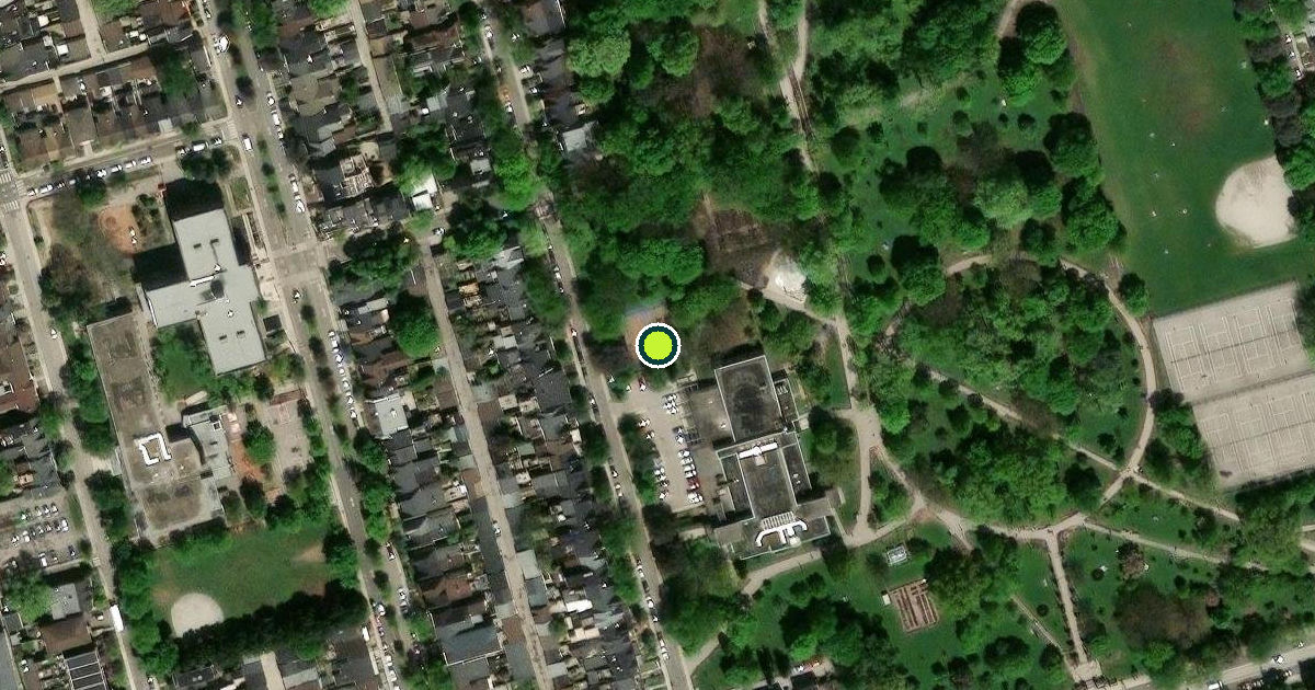 Satellite view of Trinity Bellwoods Park Pickleball Courts