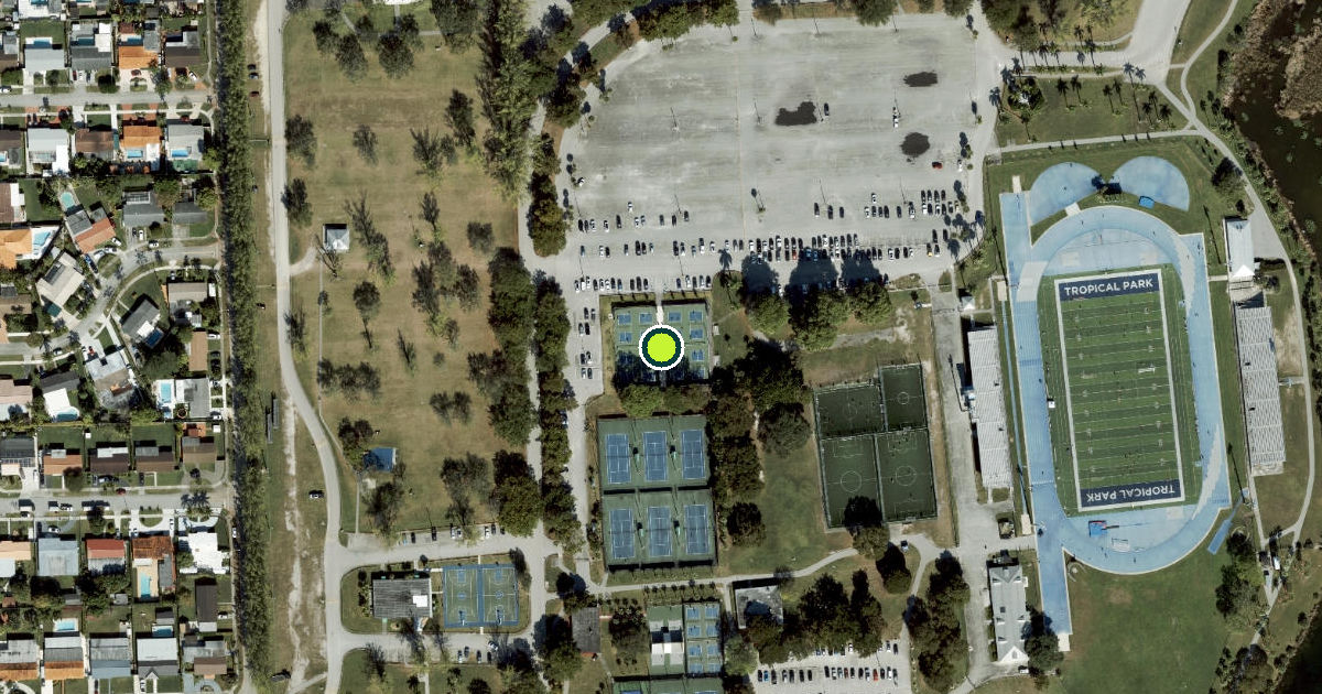 Satellite view of Tropical Park Pickleball Courts