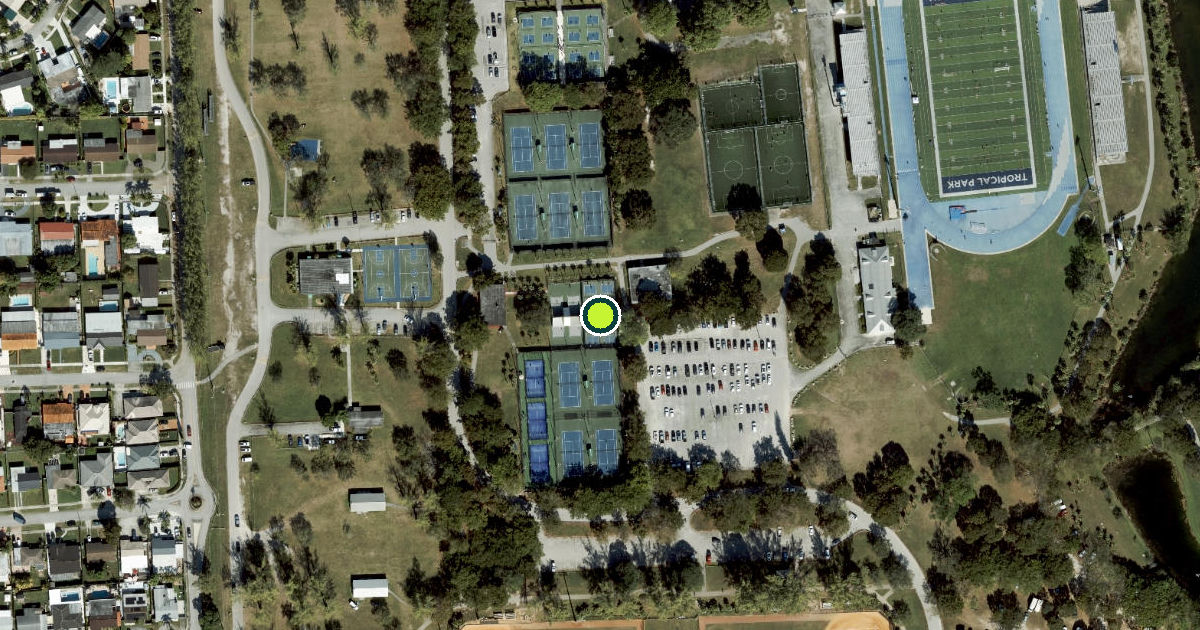 Satellite view of Tropical Park Pickleball Courts