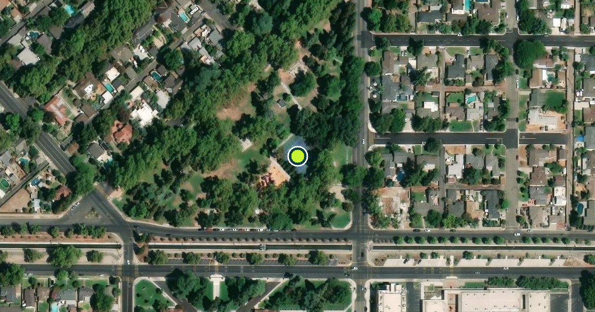 Satellite view of Turlock Pickleball Courts