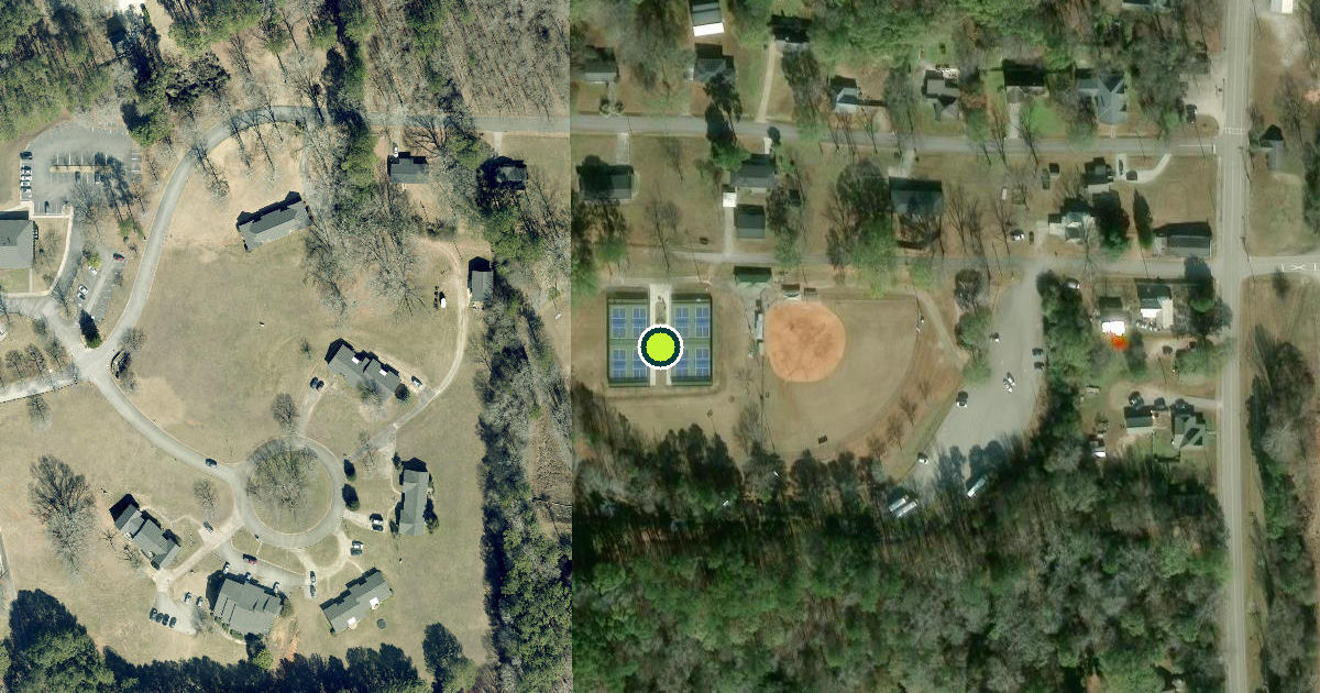Satellite view of Tyrone Pickleball Courts