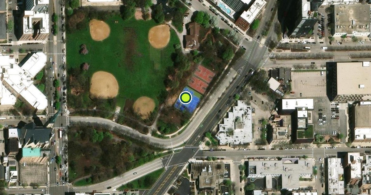 Satellite view of Union Park Pickleball Courts