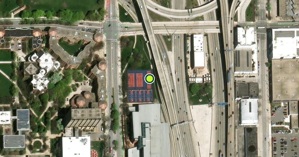 Satellite view of University of Illinois Chicago Pickleball Courts
