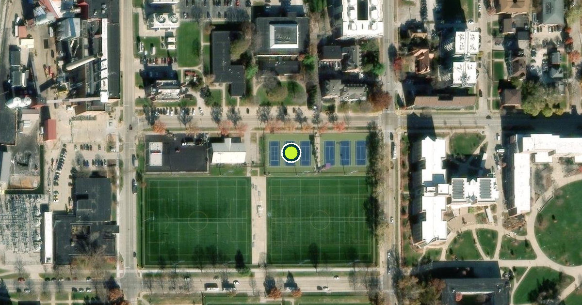 Satellite view of University of Illinois Urbana-Champaign Pickleball Courts