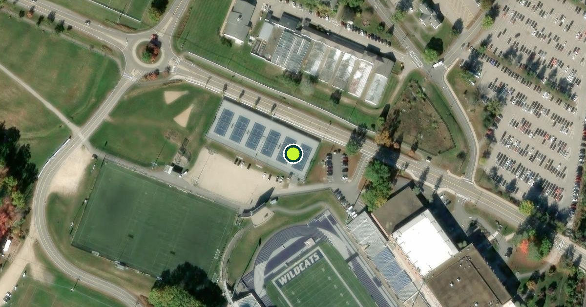 Satellite view of University of New Hampshire Pickleball Courts