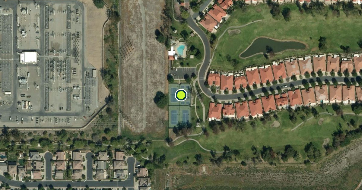 Satellite view of Upland Pickleball Courts