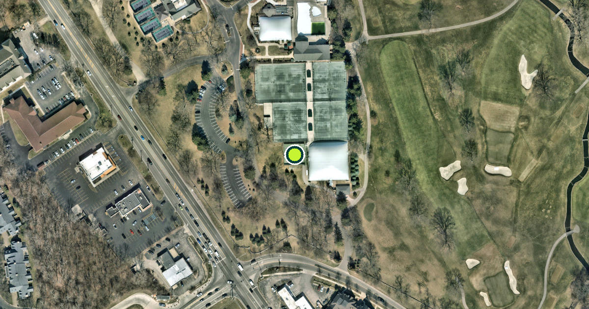 Satellite view of Upper Arlington Pickleball Courts