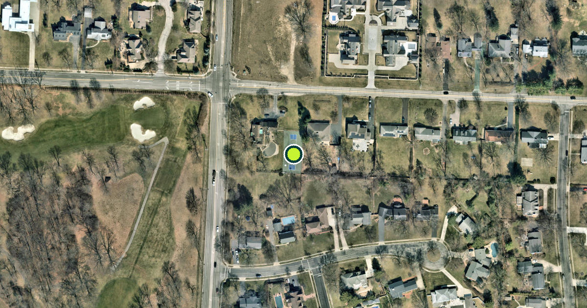 Satellite view of Upper Arlington Pickleball Courts