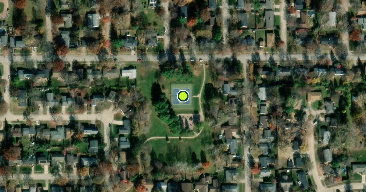 Satellite view of Urbana Pickleball Courts