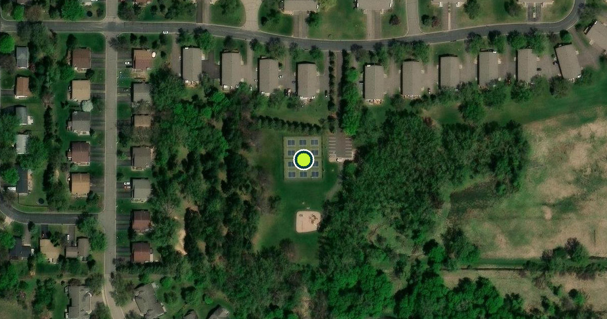 Satellite view of Vadnais Heights Pickleball Courts