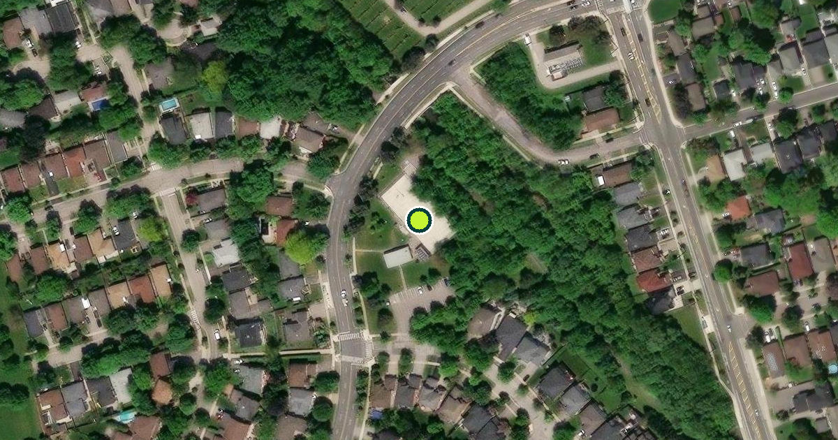 Satellite view of Valleyfield Rink and Pickleball Courts
