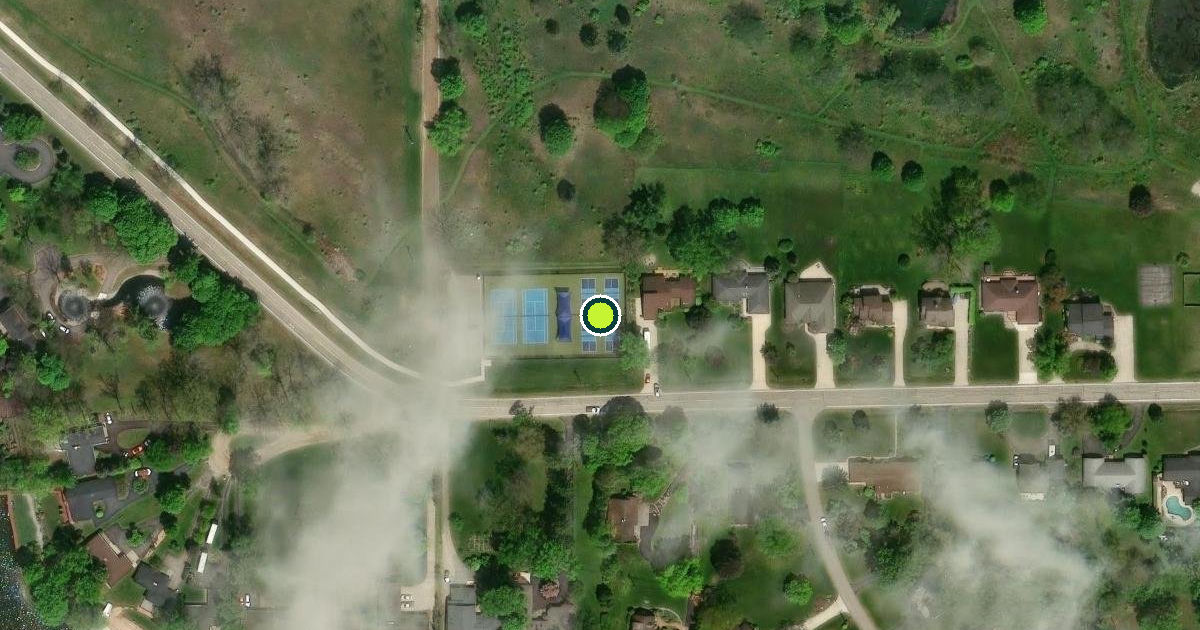 Satellite view of Van Buren Charter Township Pickleball Courts