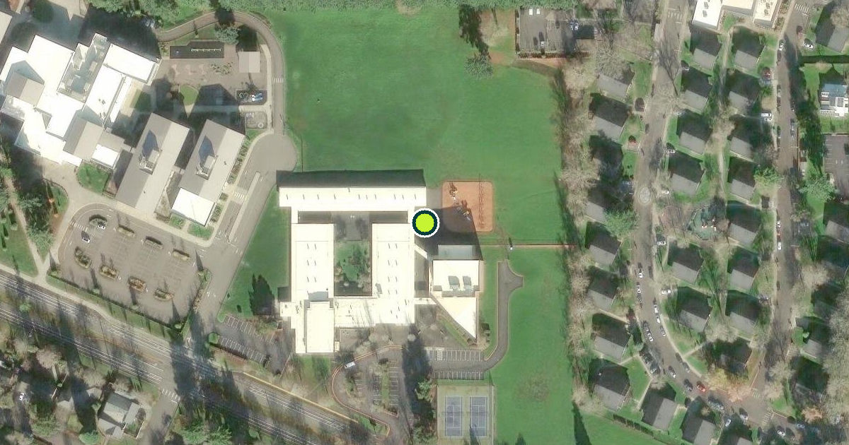 Satellite view of Vancouver Pickleball Courts