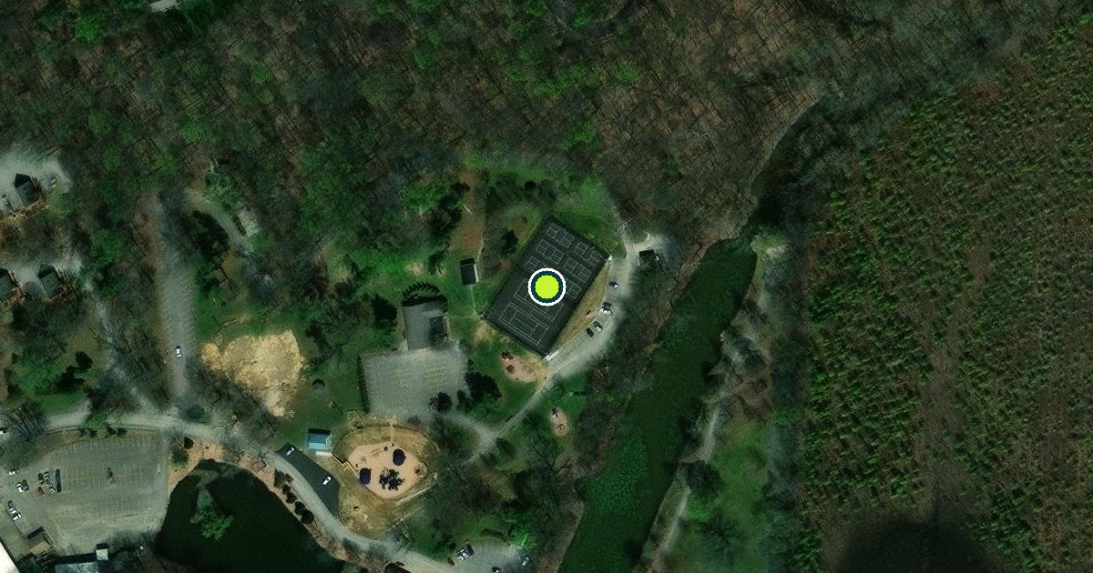 Satellite view of Vanderburgh County Pickleball Courts