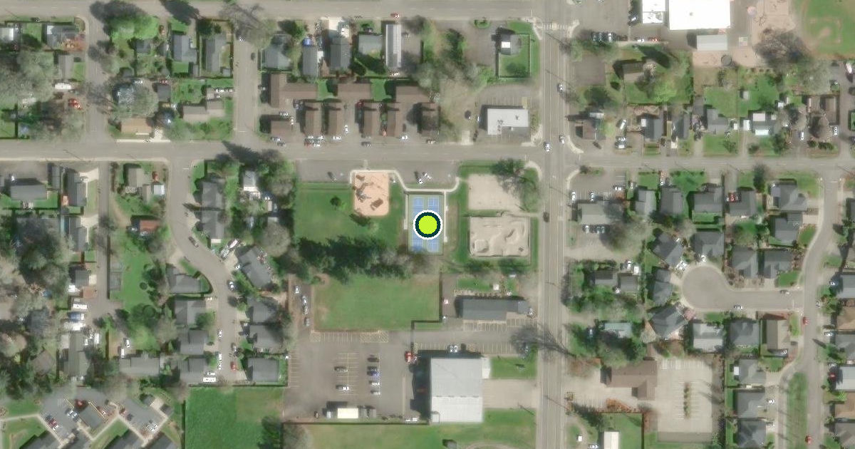 Satellite view of Veneta Pickleball Courts