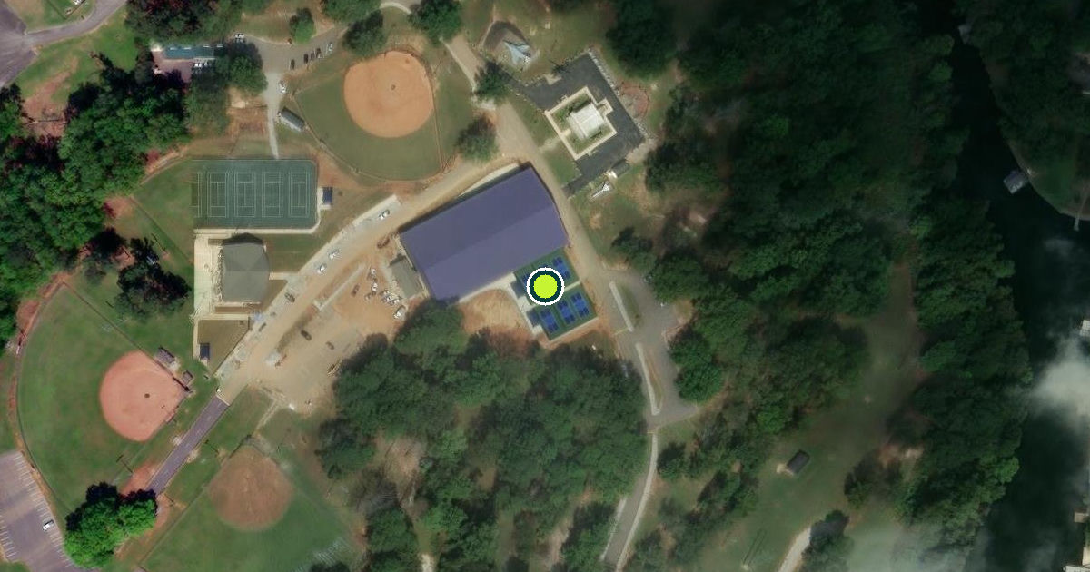 Satellite view of Veterans Memorial Park Pickleball Courts