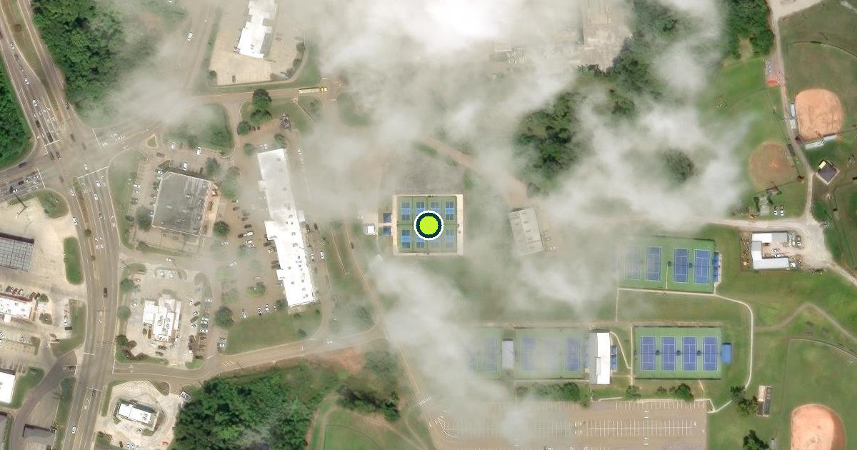 Satellite view of Vicksburg Pickleball Courts