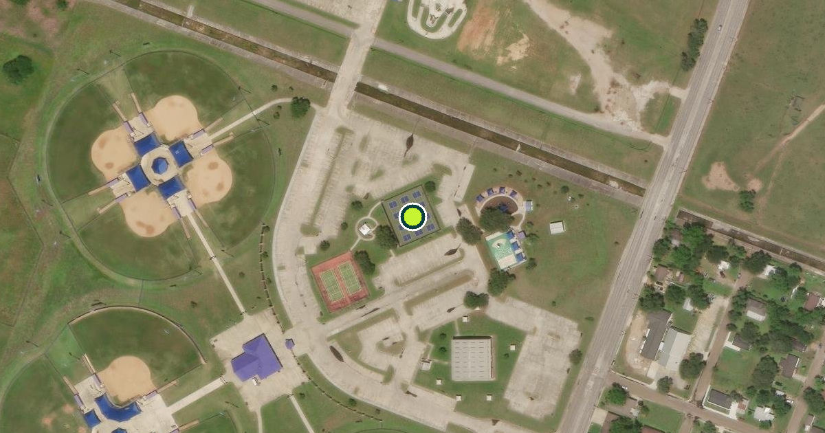 Satellite view of Victoria Pickleball Courts