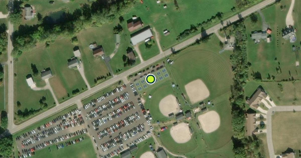 Satellite view of Vienna Charter Township Pickleball Courts
