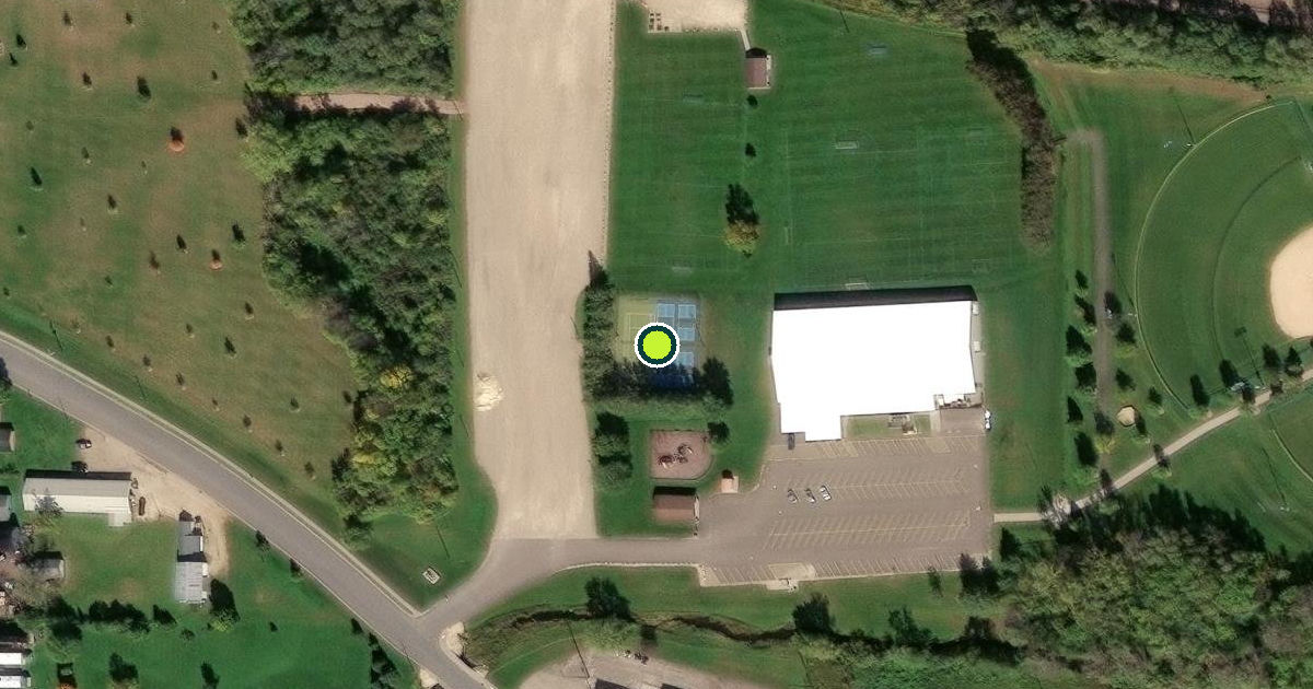 Satellite view of Village of Baldwin Pickleball Courts