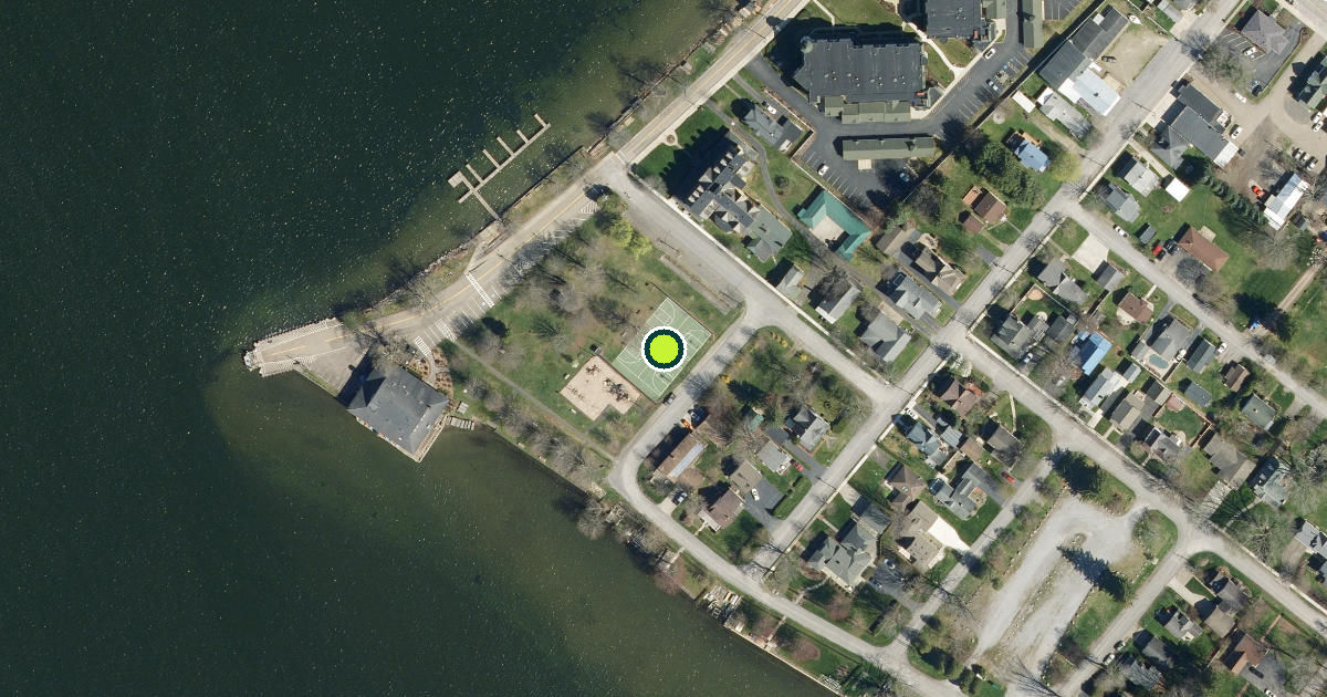 Satellite view of Village of Bemus Point Pickleball Courts