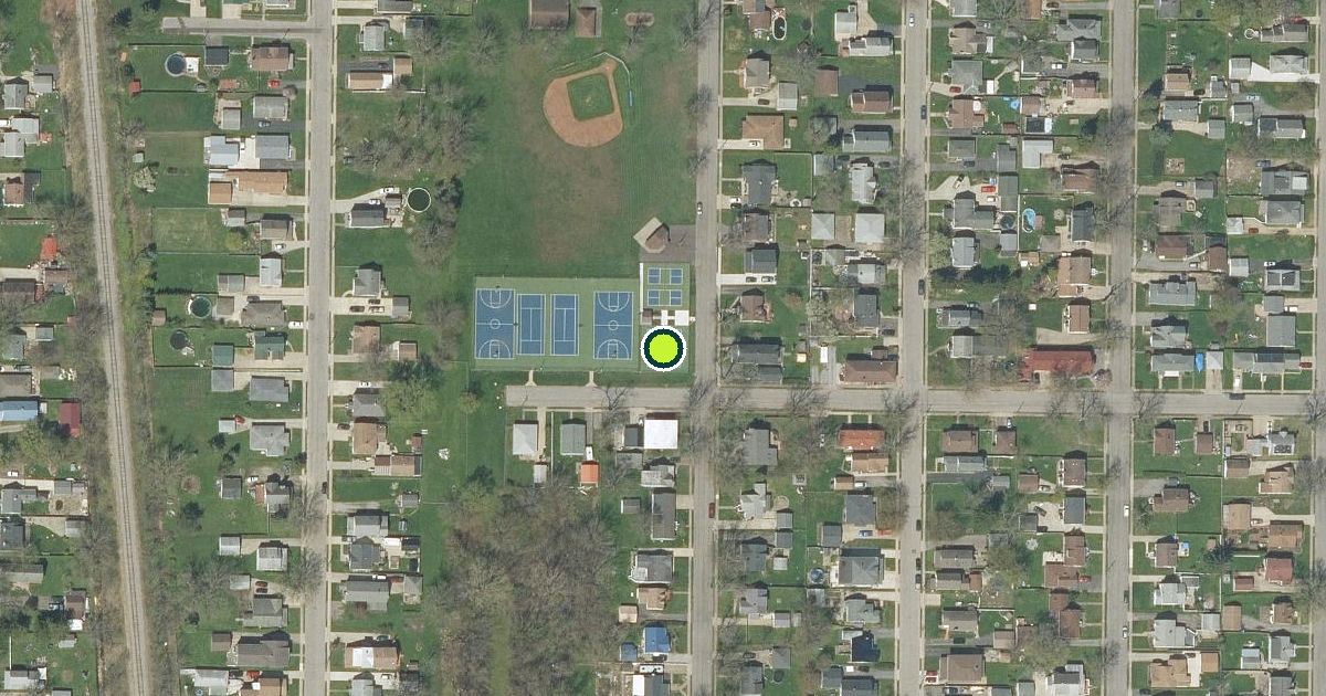 Satellite view of Village of Blasdell Pickleball Courts