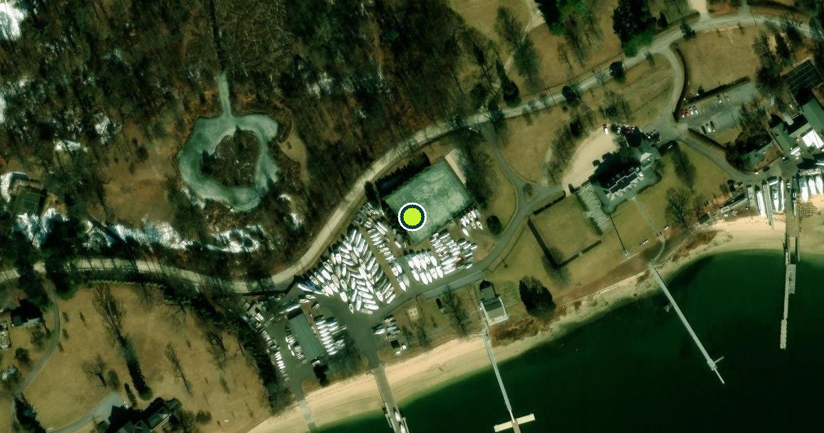 Satellite view of Village of Centre Island Pickleball Courts