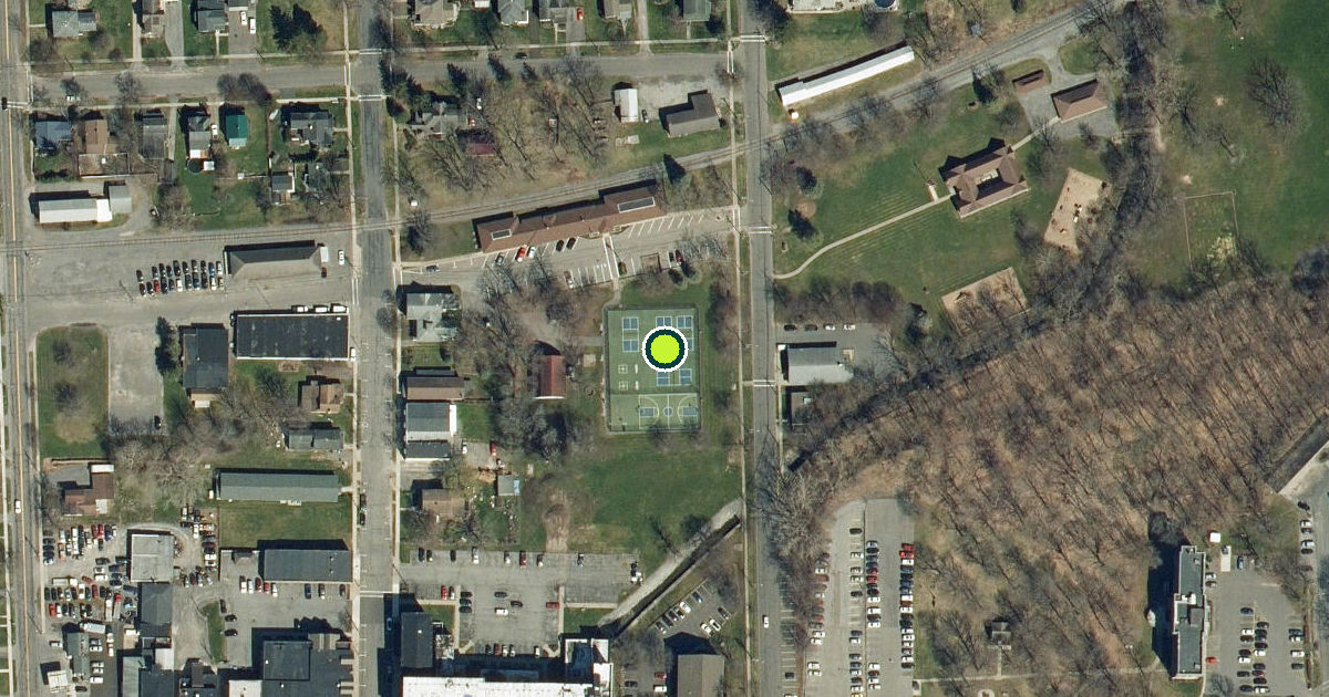 Satellite view of Village of Clifton Springs Pickleball Courts