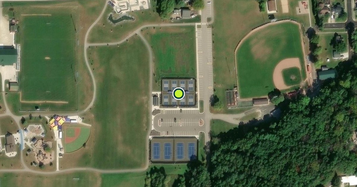 Satellite view of Village of Cottage Grove Pickleball Courts