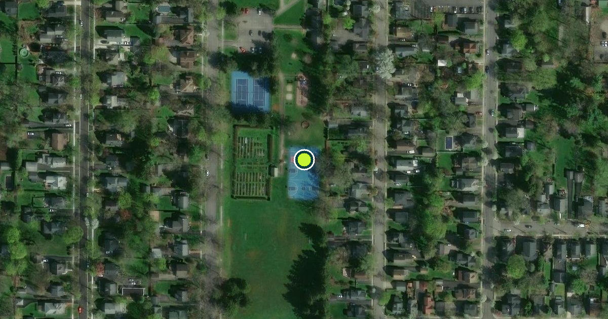 Satellite view of Village of Fairport Pickleball Courts