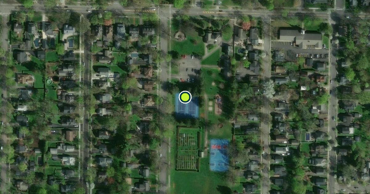 Satellite view of Village of Fairport Pickleball Courts