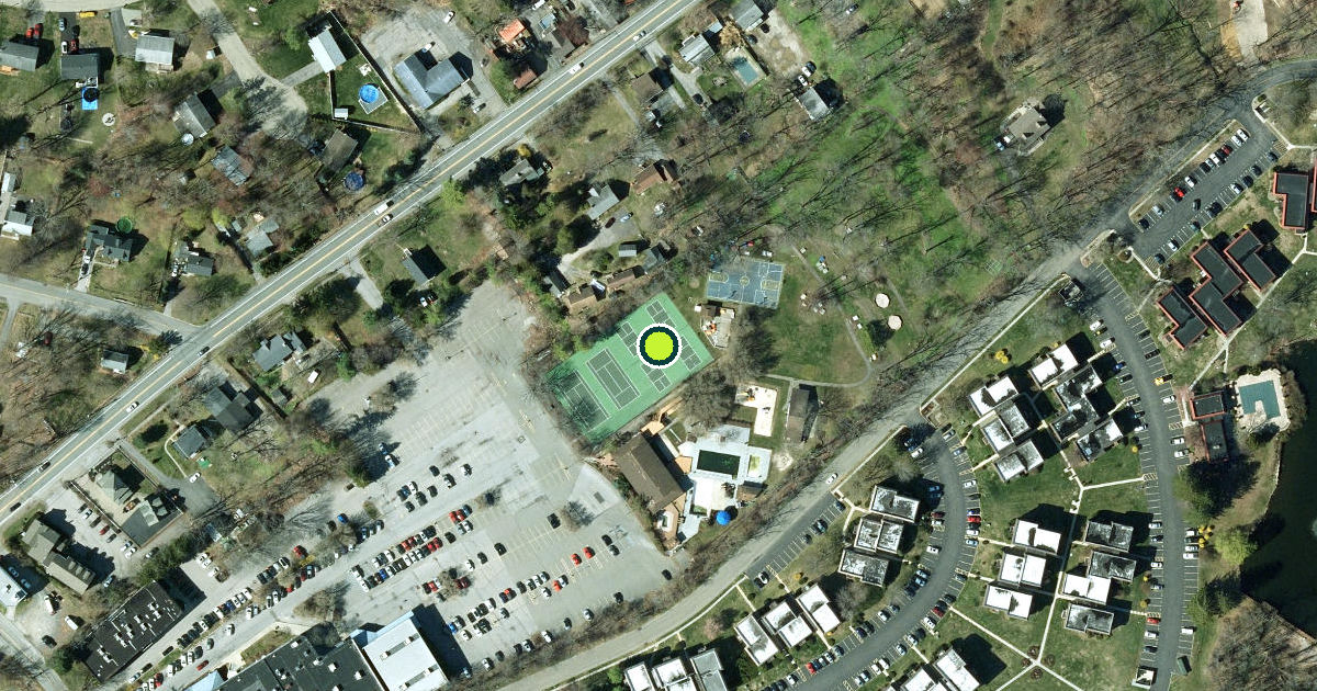 Satellite view of Village of Fishkill Pickleball Courts