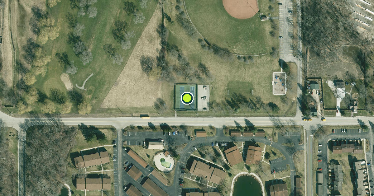 Satellite view of Village of Germantown Pickleball Courts