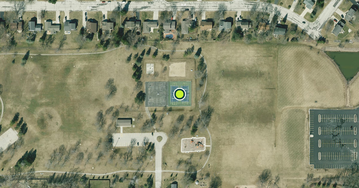 Satellite view of Village of Germantown Pickleball Courts