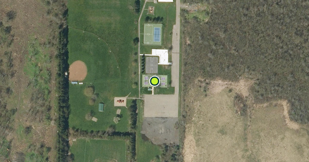 Satellite view of Village of Hamburg Pickleball Courts