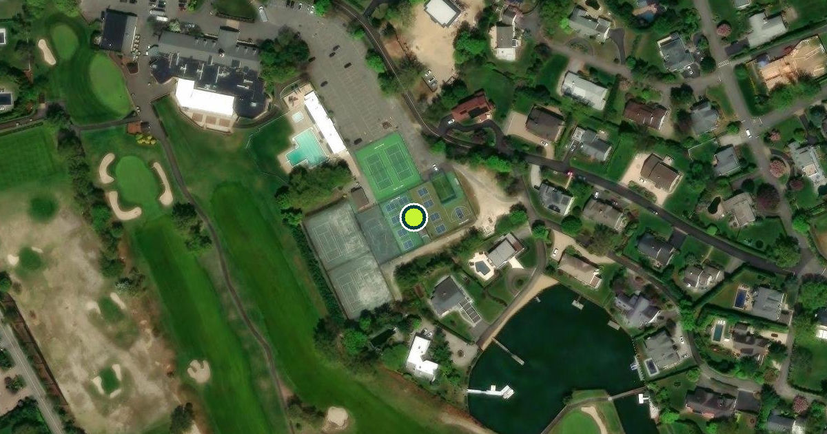 Satellite view of Village of Hewlett Harbor Pickleball Courts