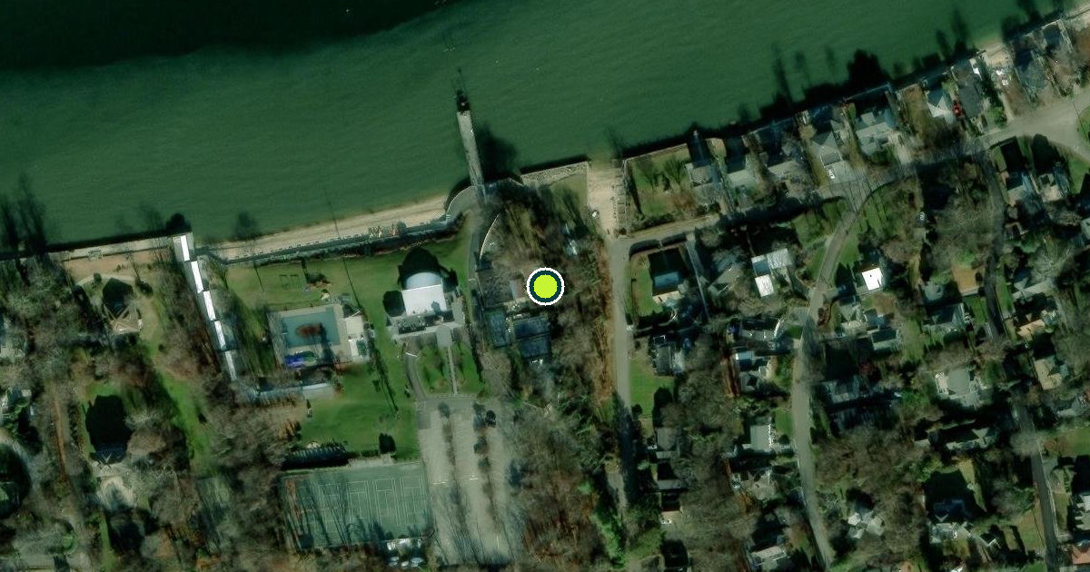 Satellite view of Village of Huntington Bay Pickleball Courts