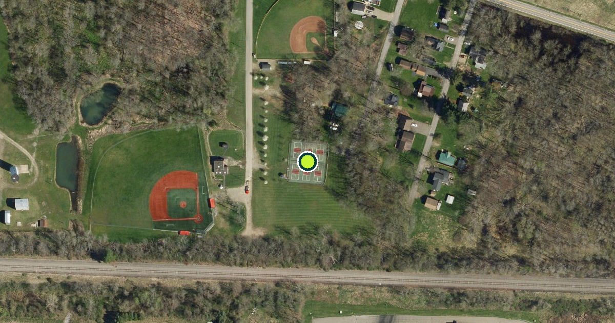 Satellite view of Village of Lakewood Pickleball Courts