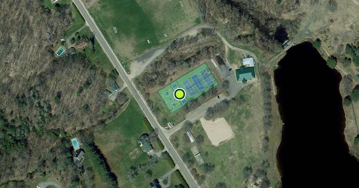 Satellite view of Village of Malone Pickleball Courts