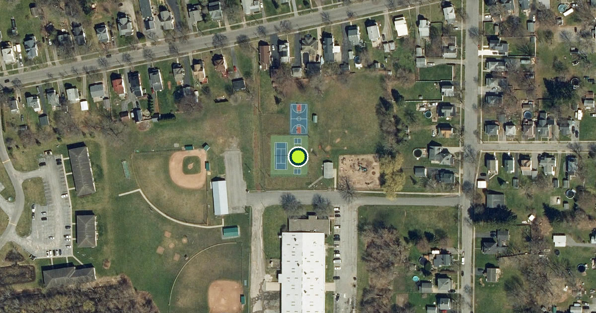 Satellite view of Village of Manchester Pickleball Courts