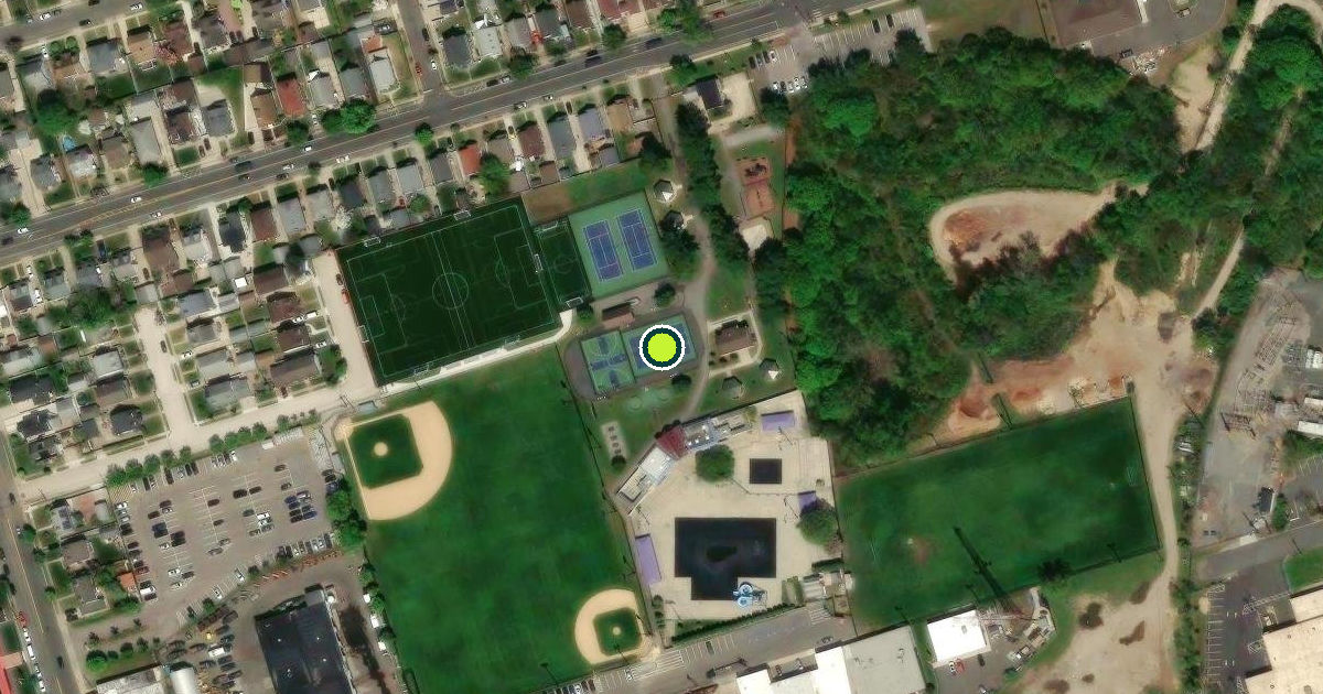Satellite view of Village of Mineola Pickleball Courts